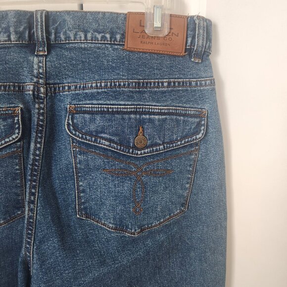 LRL Ralph Lauren Jeans Women's Blue Stretch Denim Boot-cut Size 12 - Picture 8 of 13
